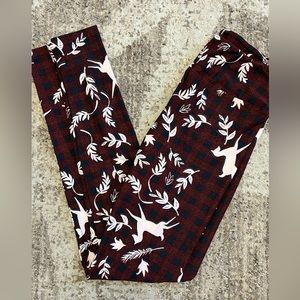 Leggings LulaRoe Tall & Curvy Motif Cerfs Mosaïque - Neuf Avec étiquettes